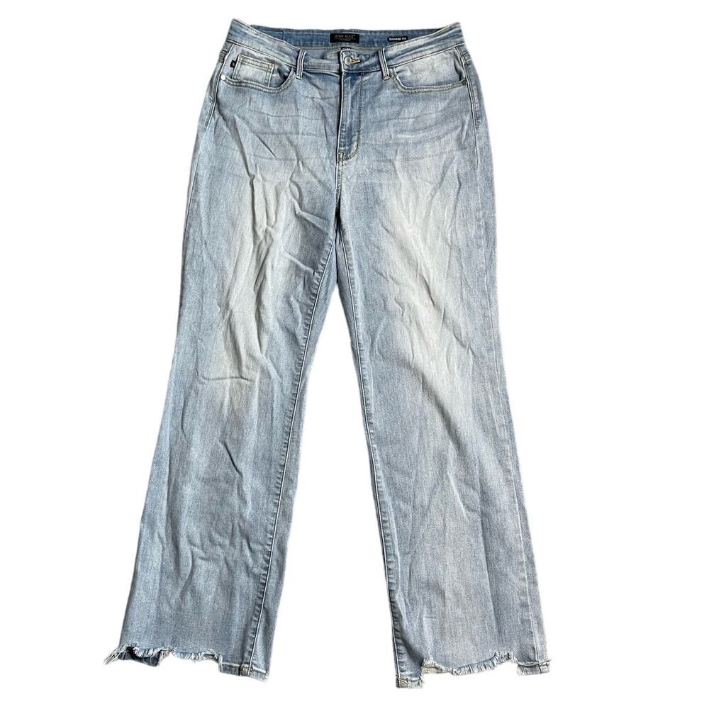 Judy Blue High Waist Light Wash Straight Leg Size 13/31